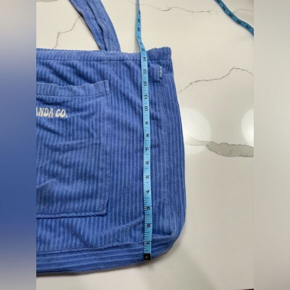 Ghanda corduroy blue beach bag - Picture 5 of 6